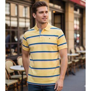 MEN'S POLO SHIRT CLASSIC TOMMY HILFIGER COLORS AND STYLE PERFECT FOR VACATION